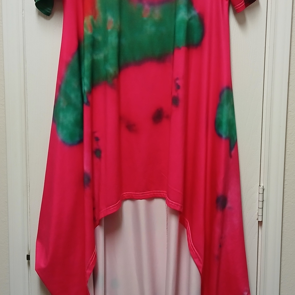Vibrant Tie-Dye High-Low Dress